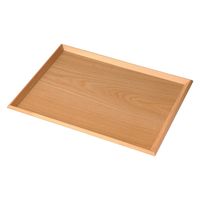 尾崎商店 13.0木製長角膳 羽反型 ナチュラルホワイト 3565 1セット(10個)（直送品）