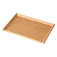 尾崎商店 10.5木製長角膳 羽反型 ナチュラルホワイト 3696 1セット(10個)（直送品）