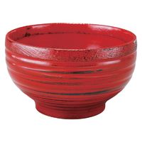 尾崎商店 木製4.5丼椀 ロクロ布張 根来 2512 1セット(5個)（直送品）