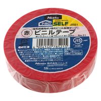 【ビニールテープ】 ビニルテープ No.21 赤 幅19mm×長さ20m J2521 ニトムズ 1セット（5巻入）
