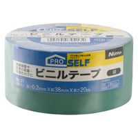 【ビニールテープ】 ビニルテープ No.21 緑 幅38mm×長さ20m J3413 ニトムズ 1セット（10巻入）
