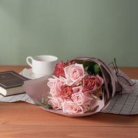 【生花】アデリー ホシファーム　フリルブーケニュアンスピンク８本＆ホシフルーツ　贅沢ブラウニー６個 FMX-27B 1箱（直送品）