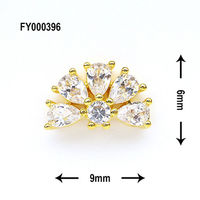 SONAIL セミサークル フォールディングファン ビジューパーツ ゴールド 126598 1個（直送品）