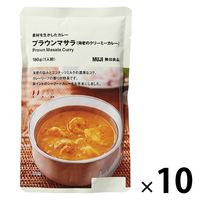 無印良品 素材を生かしたカレー プラウンマサラ（海老のクリーミーカレー） 180g（1人前） 1セット（10袋） 良品計画