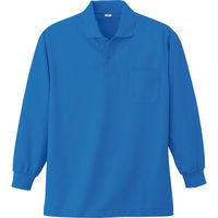 小倉屋 383 長袖ポロシャツ/Rブルー-LL 383-08-LL 1枚（直送品）