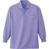 小倉屋 383 長袖ポロシャツ/淡パープル-SS 383-14-SS 1枚（直送品）