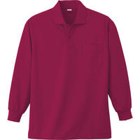 小倉屋 383 長袖ポロシャツ/ワイン-SS 383-18-SS 1枚（直送品）