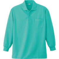 小倉屋 383 長袖ポロシャツ/エメグリーン-M 383-35-M 1枚（直送品）