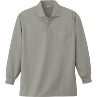 小倉屋 383 長袖ポロシャツ/グレー-5L 383-40-5L 1枚（直送品）