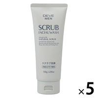 Deve（ディブ） MEN スクラブ 洗顔フォーム 130g 5個 熊野油脂 メンズ 男性用