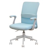 ネットフォース CLR クロレチェア 肘付き オフィスチェア 学習椅子 ライトブルー CLR-1AR-AW-LBL 1脚（直送品）