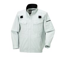 エアセンサー フルハーネス対応綿100%長袖ジャンパー シルバー ファンバッテリーセット SS 258631-40-SS-KS100（直送品）