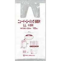 福助工業 ニューイージーバッグ長舌片 LL 半透明 100枚入り 0473103 1ケース(100枚×10)（直送品）