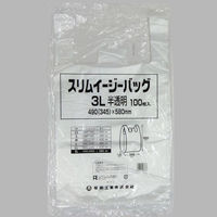 福助工業 スリムイージーバッグ　３Ｌ　半透明　100枚入り 0473261 1ケース(100枚×15)（直送品）