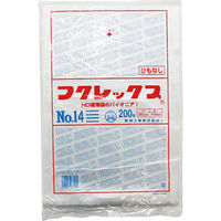 福助工業 フクレックス　新　No.１４　紐なし　200枚入り 0502448 1ケース(200枚×40)（直送品）