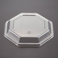 青葉紙業 八角皿 大（蓋）透明２ 224232 1ケース(50枚×12)（直送品）