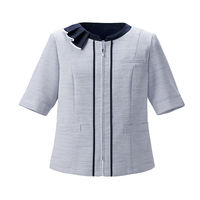 カーシーカシマ FEM COOL TWEED オーバーブラウス ライトグレー 15号 ESA890 1着