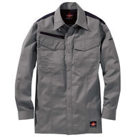 HONO 難燃バーバリーシャツ  4277  グレー  6L  村上被服  1着（直送品）