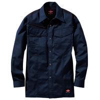 HONO 難燃バーバリーシャツ  4277  ネイビー  5L  村上被服  1着（直送品）