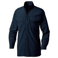 HOOH 立衿シャツ  1361  ネイビー  3L  村上被服  1着（直送品）