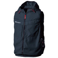 HOOH サイドファンフードベスト  V8819  ネイビー  L  村上被服  1着（直送品）