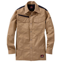 HONO 難燃バーバリーシャツ  4277  キャメル  3L  村上被服  1着（直送品）