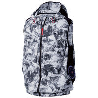 HOOH サイドファンフードベスト  V8819  ストーン  L  村上被服  1着（直送品）