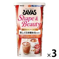 SAVAS（ザバス） フォーウーマン シェイプ＆ビューティ チョコレート風味 231g 3個 明治