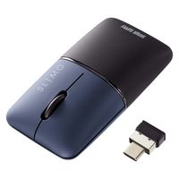 ワイヤレスマウス 無線 USB Type-C接続 超小型 静音 充電式 持ち運び向け ブルーLED SLIMO