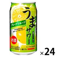 チューハイ 酎ハイ サンガリア うまサワーグレープフルーツ 350ml 缶 1箱 （24本）