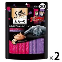 シーバ メルティ とろ～り お魚味グルメセレクション（12g×20本入）2袋 キャットフード 猫 ウェット おやつ