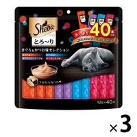シーバ メルティ とろ～り まぐろ＆かつお味セレクション（12g×40本）3袋 キャットフード 猫 ウェット おやつ