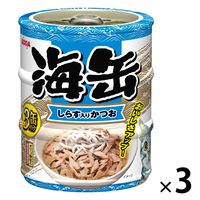 海缶ミニ3P 猫 しらす入りかつお（60g×3缶）3個 アイシア キャットフード ウェット 缶詰