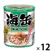 海缶ミニ3P 猫 削り節入りかつお（60g×3缶）12個 アイシア キャットフード ウェット 缶詰