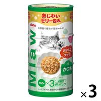 ミャウミャウ 3Pかつお（160g×3缶）3個 アイシア キャットフード 猫 ウェット 缶詰