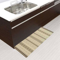 ベストコ キッチンマット 45×120cm ライトグレー ロボット 掃除機 らくらく 4975970257418 1個（直送品）