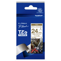 ブラザー TZe-R254（24mm）（リボンテープ）（金・ホワイト） TZe-R254 10個（直送品）