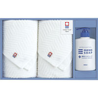 熊野油脂 今治ブランドタオル＆薬用ハンドソープセット 23-7659-043 1箱（直送品）