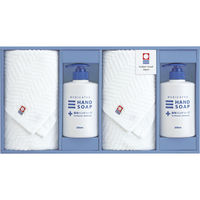 熊野油脂 今治ブランドタオル&薬用ハンドソープセット 23-7659-051 1箱（直送品）
