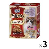 銀のスプーン 三ツ星グルメ お魚味クリーム 10歳 国産 180g（18g×10袋）3個 キャットフード ドライ