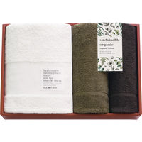 トクダ サステナブルオーガニック バス・フェイス・ハンドタオルセット 23-0137-121 1箱（直送品）