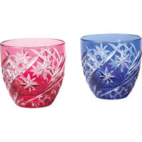 カガミクリスタル KAGAMI 江戸切子 ペア冷酒杯「星芒」 23-0193-030 1箱（直送品）