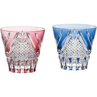 カガミクリスタル KAGAMI 江戸切子 ペア冷酒杯「富士」 23-0193-049 1箱（直送品）