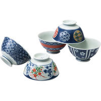 西海陶器 染錦文様 飯碗揃 23-7583-012 1箱（直送品）