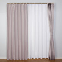 ユニベール ココモ 遮光カーテン 1000×1350mm ローズ 4548654635798  1セット（厚地カーテン2枚）（直送品）