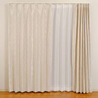 ユニベール フロスト 遮光カーテン 1000×2150mm アイボリー 4548654637495  1セット（厚地カーテン2枚）（直送品）