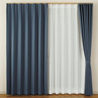 ユニベール ケリー 遮光カーテン 1500×1780mm ネイビー 4548654727660  1枚（直送品）