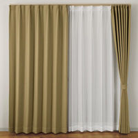 ユニベール ケリー 遮光カーテン 1500×1780mm ブラウン 4548654727783  1枚（直送品）