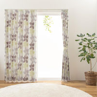 ユニベール ブルーメン 遮光カーテン 1000×1350mm ブラウン 4548654896489  1セット（厚地カーテン2枚）（直送品）