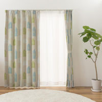 ユニベール コレット 遮光・レースカーテンセット 各2枚 1000×1780mm ベージュ 4548654897271 1セット(4枚入)（直送品）